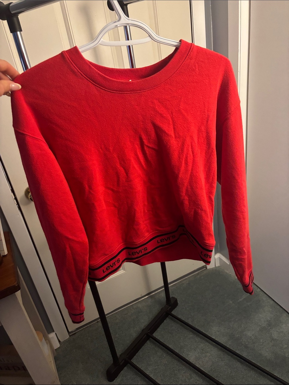 Levi's Red Logo Hem Crewneck Sweatshirt